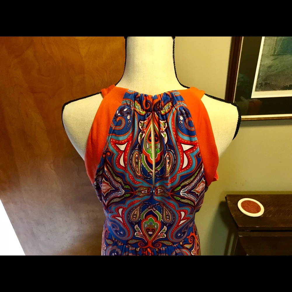 Sleeveless Open Shoulder / Halter Maxi Dress - Picture 4 of 5